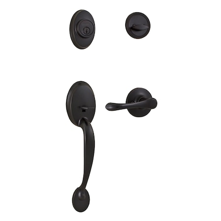 Weslock Hillcrest SGL CYL Handleset Somerset Trim ORB 02810-1V1FR2D